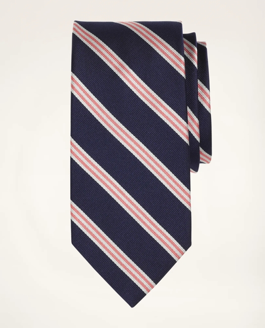 Mini Rep Tie - Navy-Pink