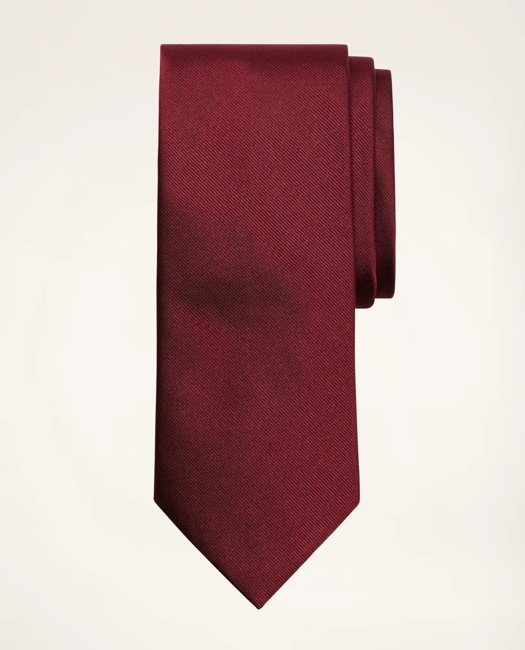 Solid Rep Tie - Burgundy