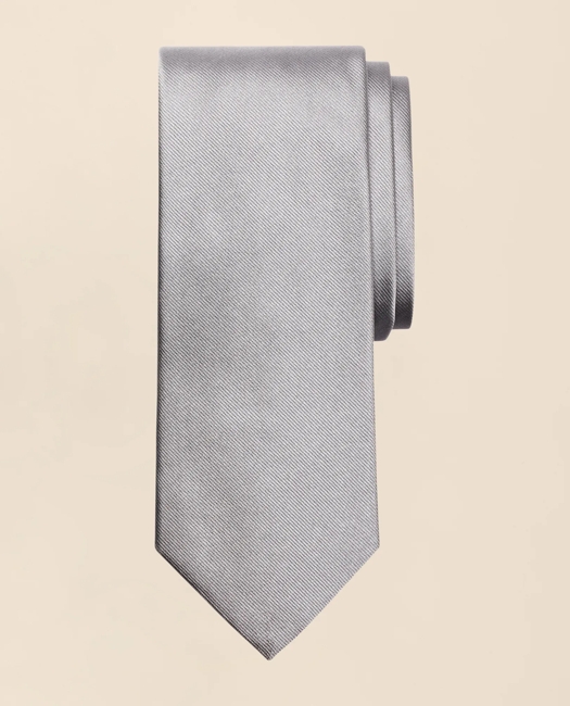 Solid Rep Tie - Silver