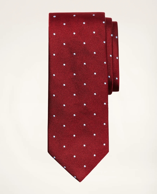 Dot Rep Tie - Burgundy-Light Blue
