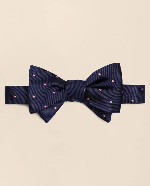 Dot Bow Tie - Navy-Pink