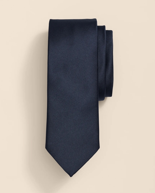 Formal Silk Satin Tie - Navy
