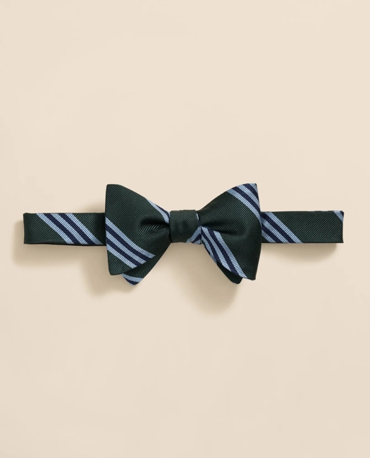 Silk Rep Striped Bow Tie