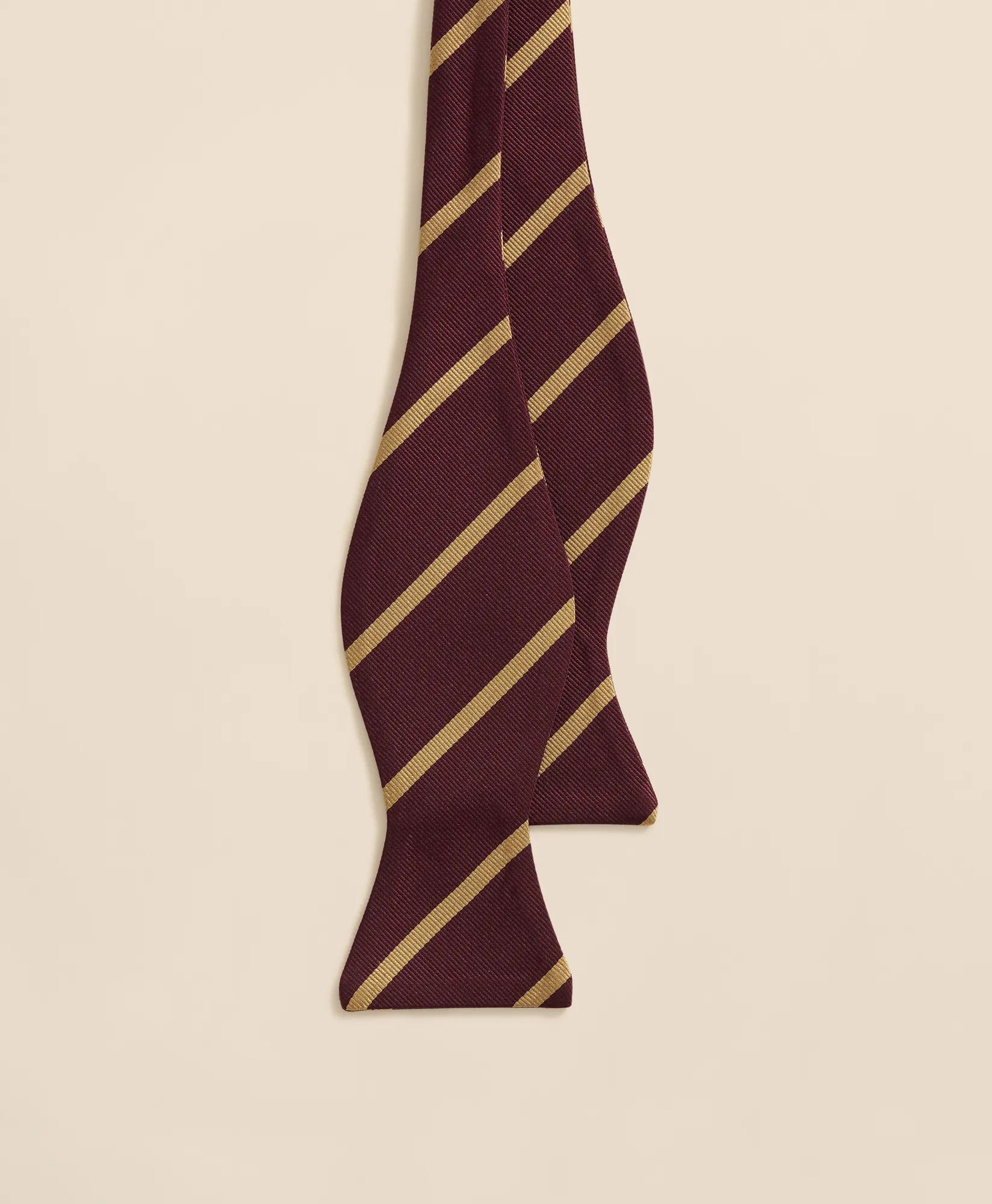 Silk Rep Striped Bow Tie