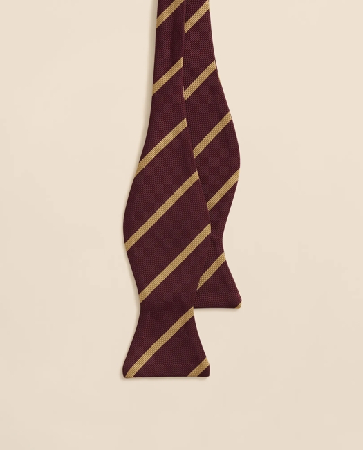 Silk Rep Striped Bow Tie
