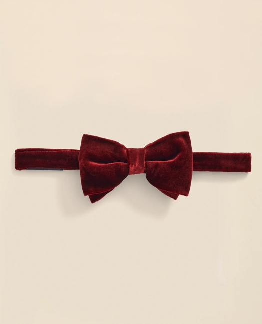 Formal Silk Blend Velvet Bow Tie