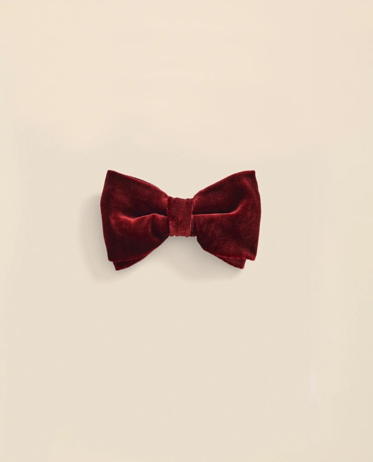 Formal Silk Blend Velvet Bow Tie