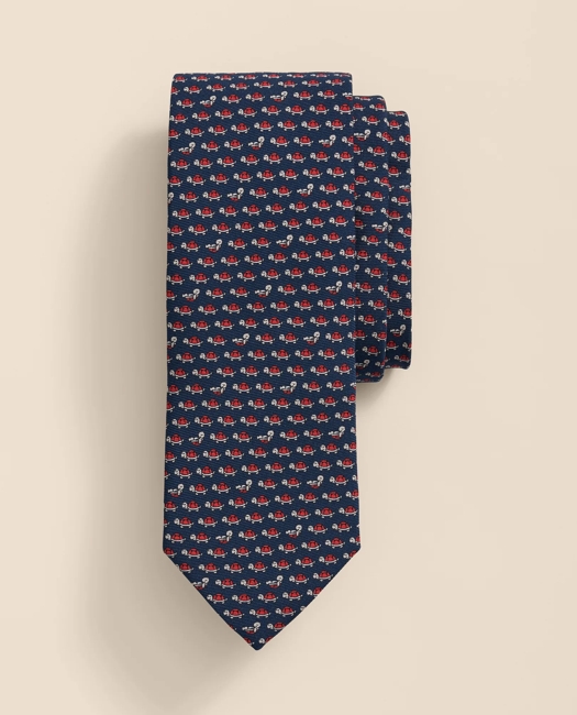 Silk Turtle Motif Tie