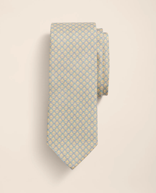 Silk Bit Link Motif Tie