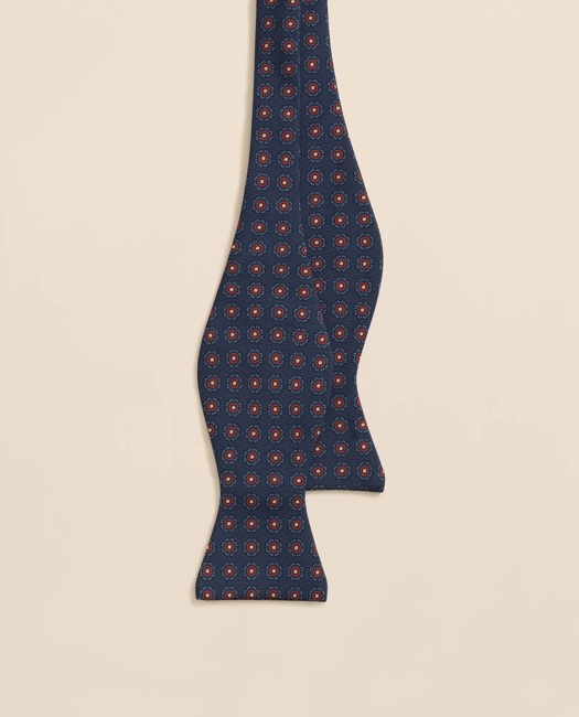 Floral Motif Silk Bow Tie