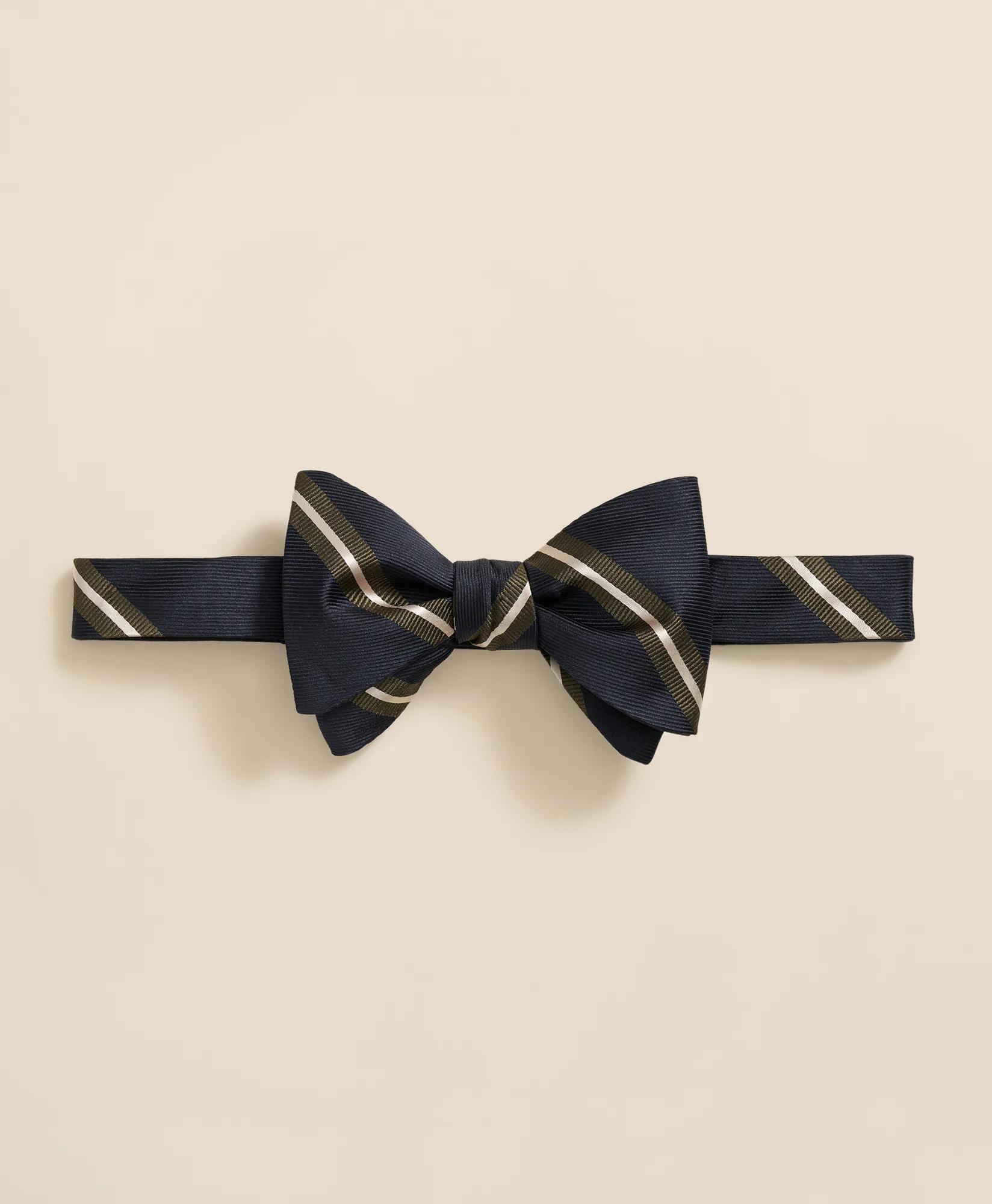 Rep Stripe Silk Bow Tie