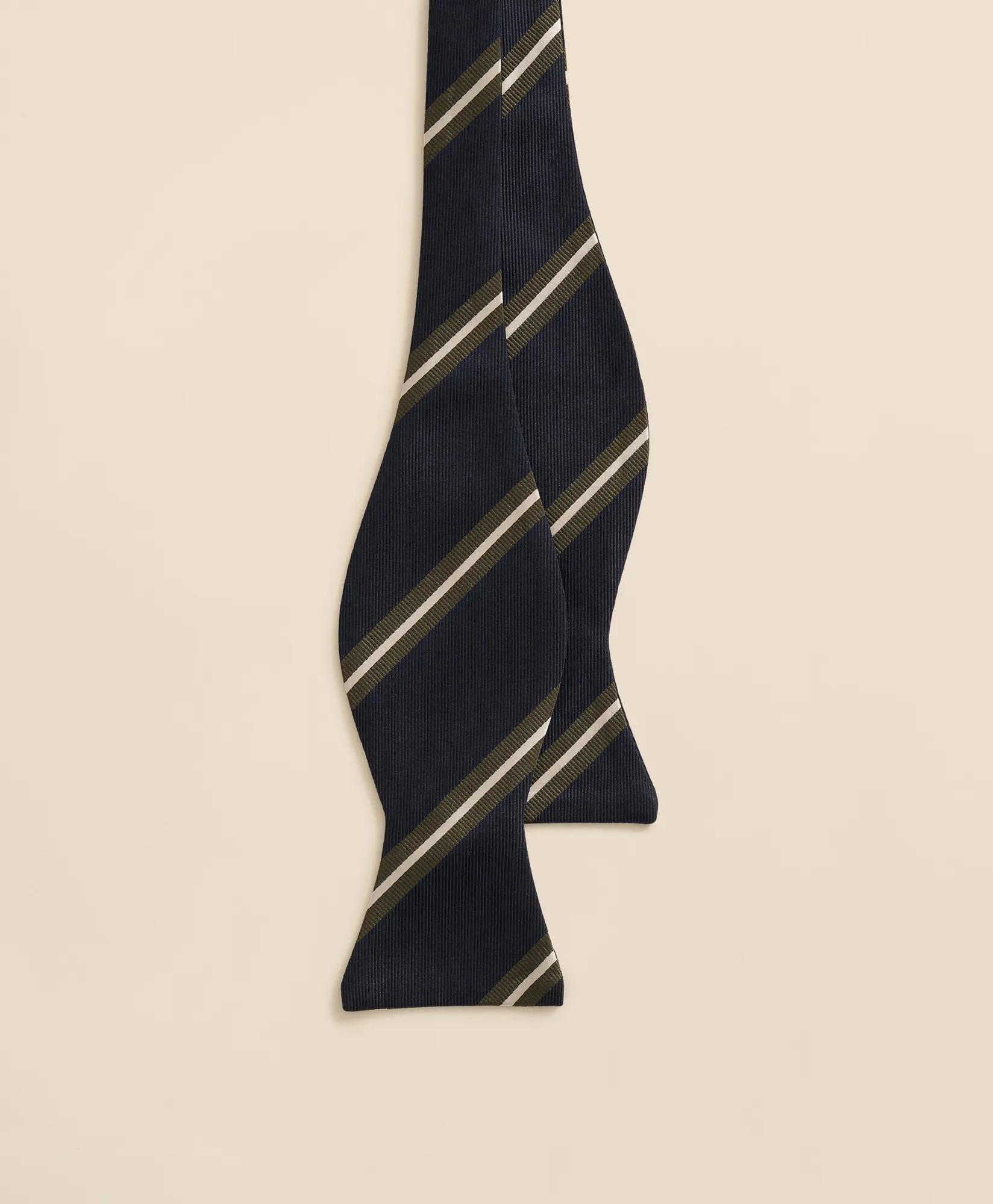 Rep Stripe Silk Bow Tie