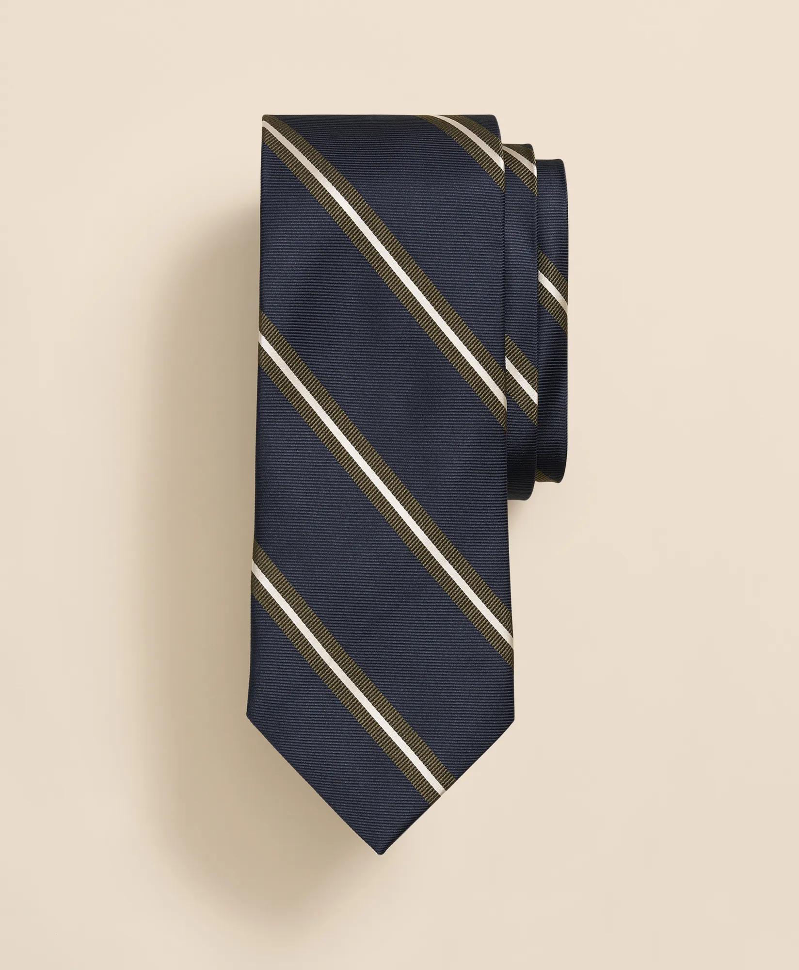 Silk Frame Striped Tie