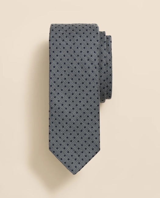 Wool-Silk Textured Dot Tie