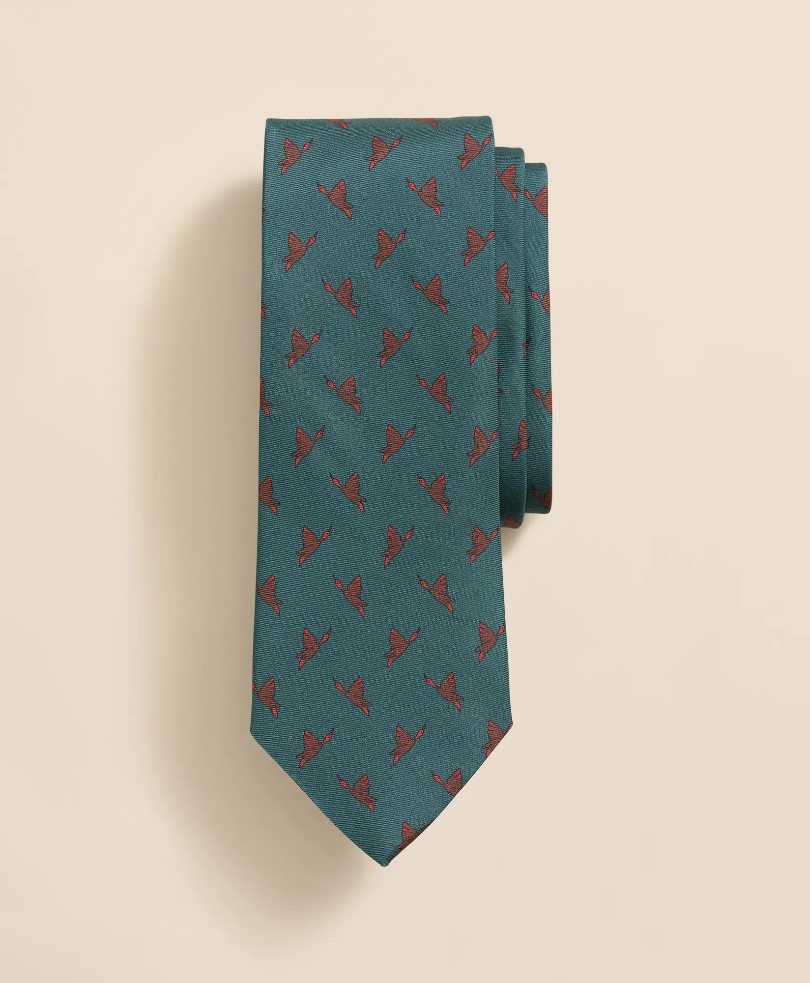 Silk Duck Motif Tie