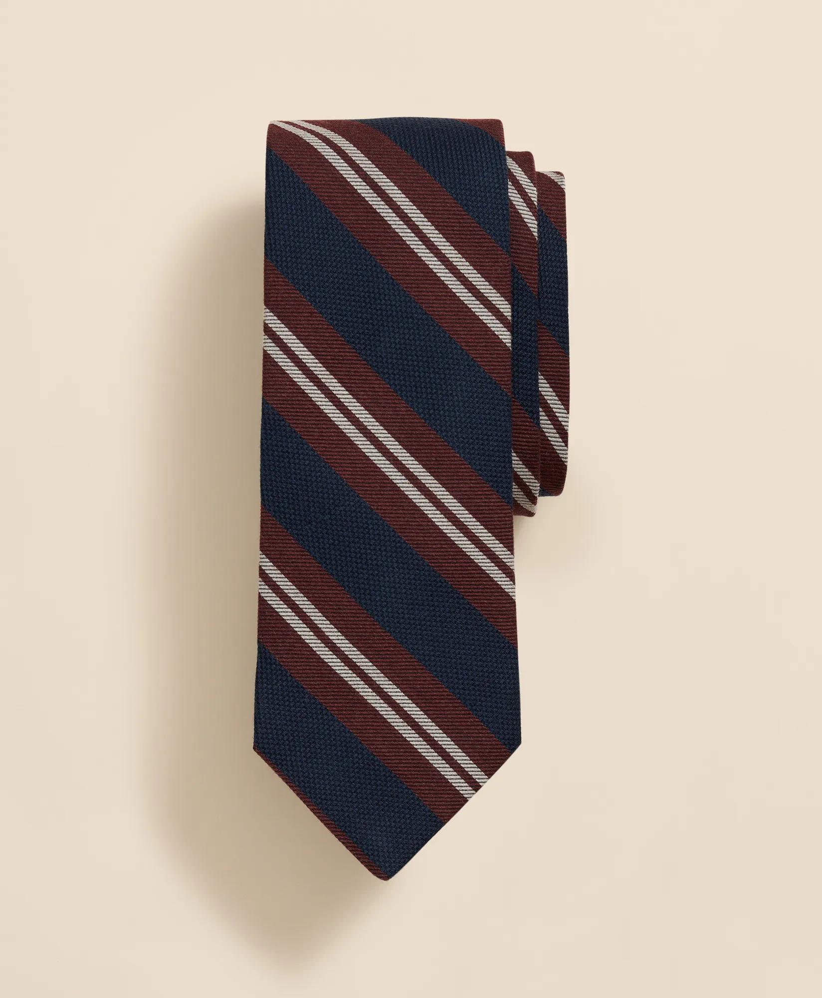 Wool-Silk Striped Tie