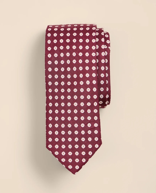Silk Linen Flower Tie