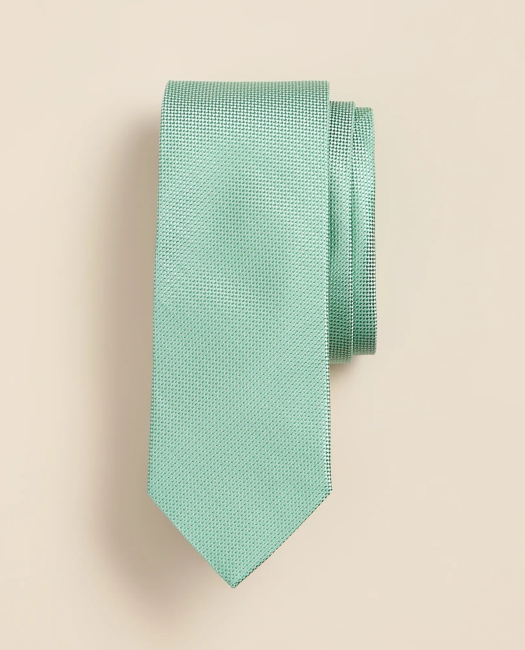 Silk Woven Oxford Tie - Light Green