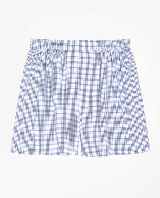 Cotton Broadcloth Small Check Boxers