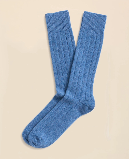 Cashmere Crew Socks - Blue