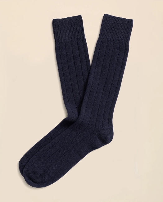 Cashmere Crew Socks - Navy