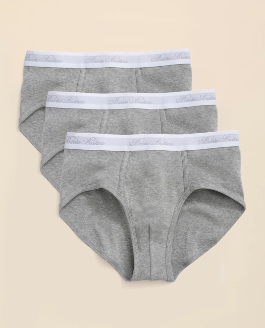 Supima Cotton Low-Rise Briefs - 3 Pack - Grey