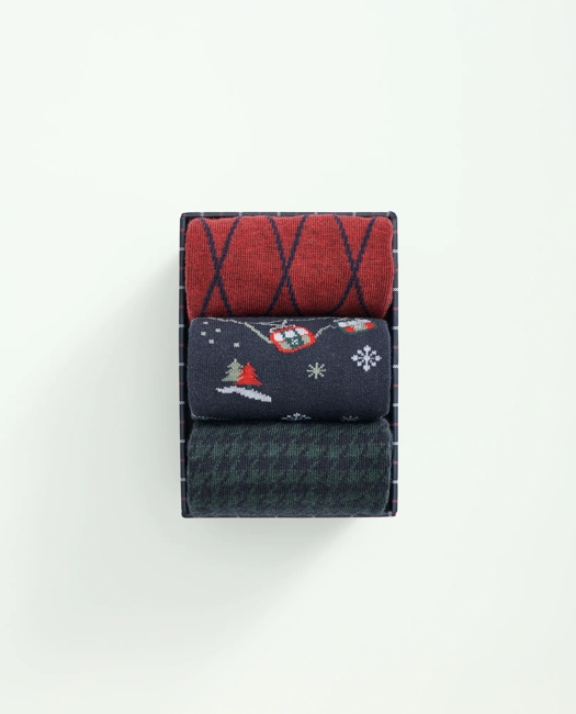 Stretch Cotton Holiday Novelty 3-Pack Gift Box
