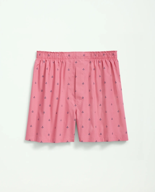 Cotton Broadcloth Anchor Print Boxers