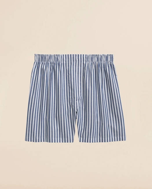 Cotton Broadcloth Butcher-Stripe Boxers