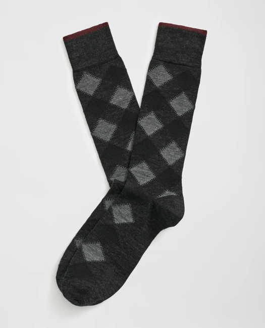 Wool Blend Argyle Socks
