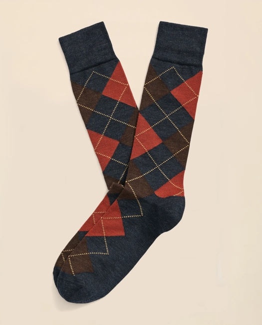 Wool Blend Argyle Socks