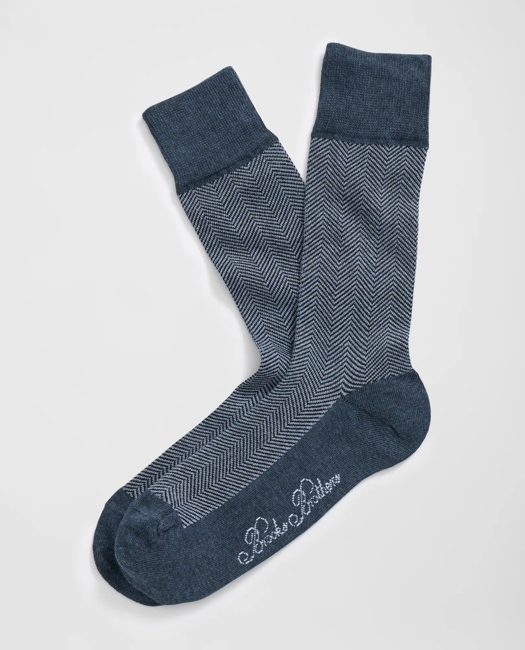 Cotton Blend Herringbone Socks