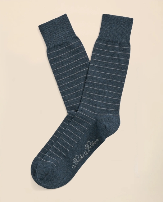 Cotton Blend Striped Socks