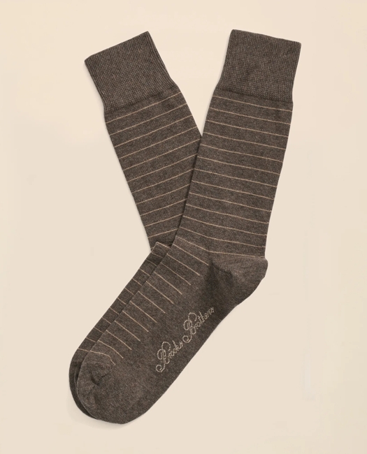 Cotton Blend Striped Socks