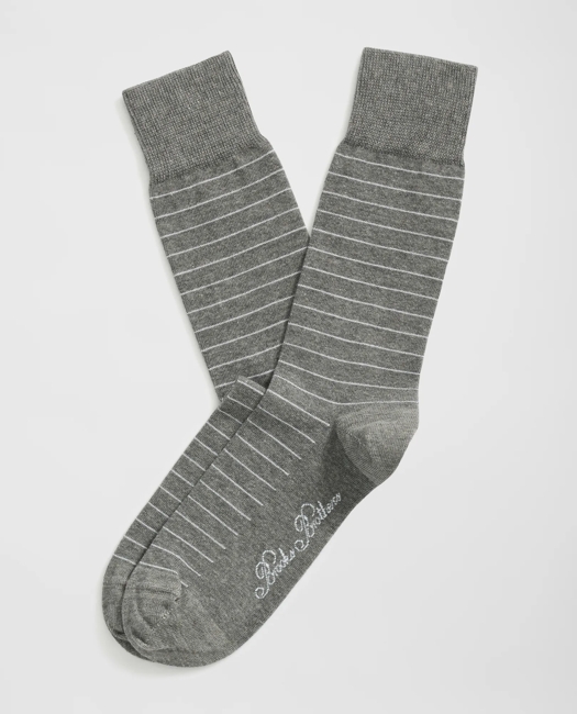 Cotton Blend Striped Socks