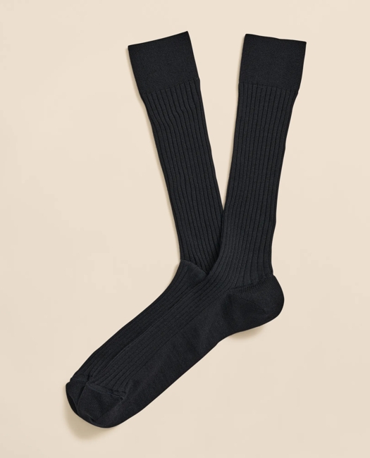 Merino Wool Blend Ribbed Socks