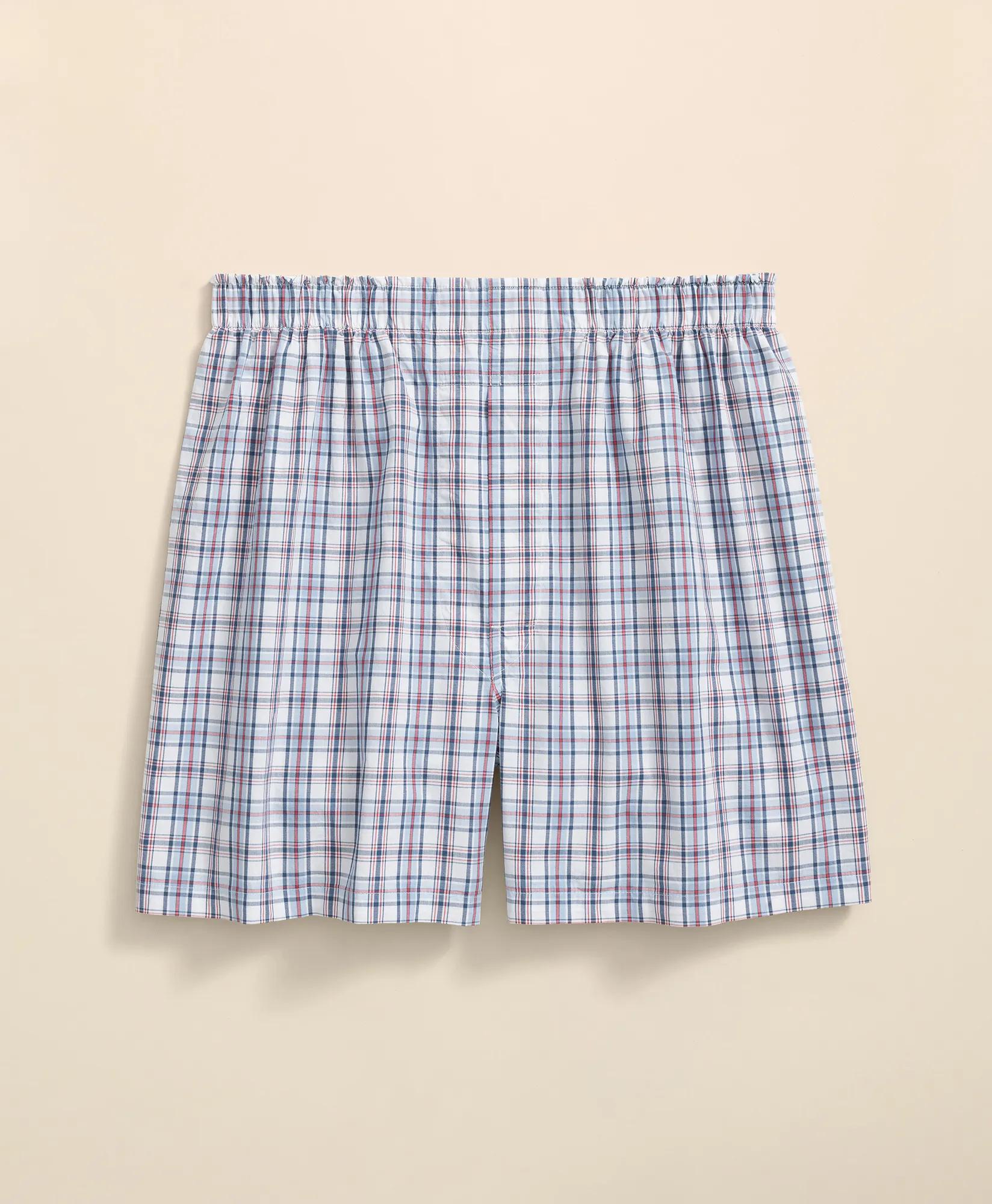 Cotton Broadcloth Plaid Boxers