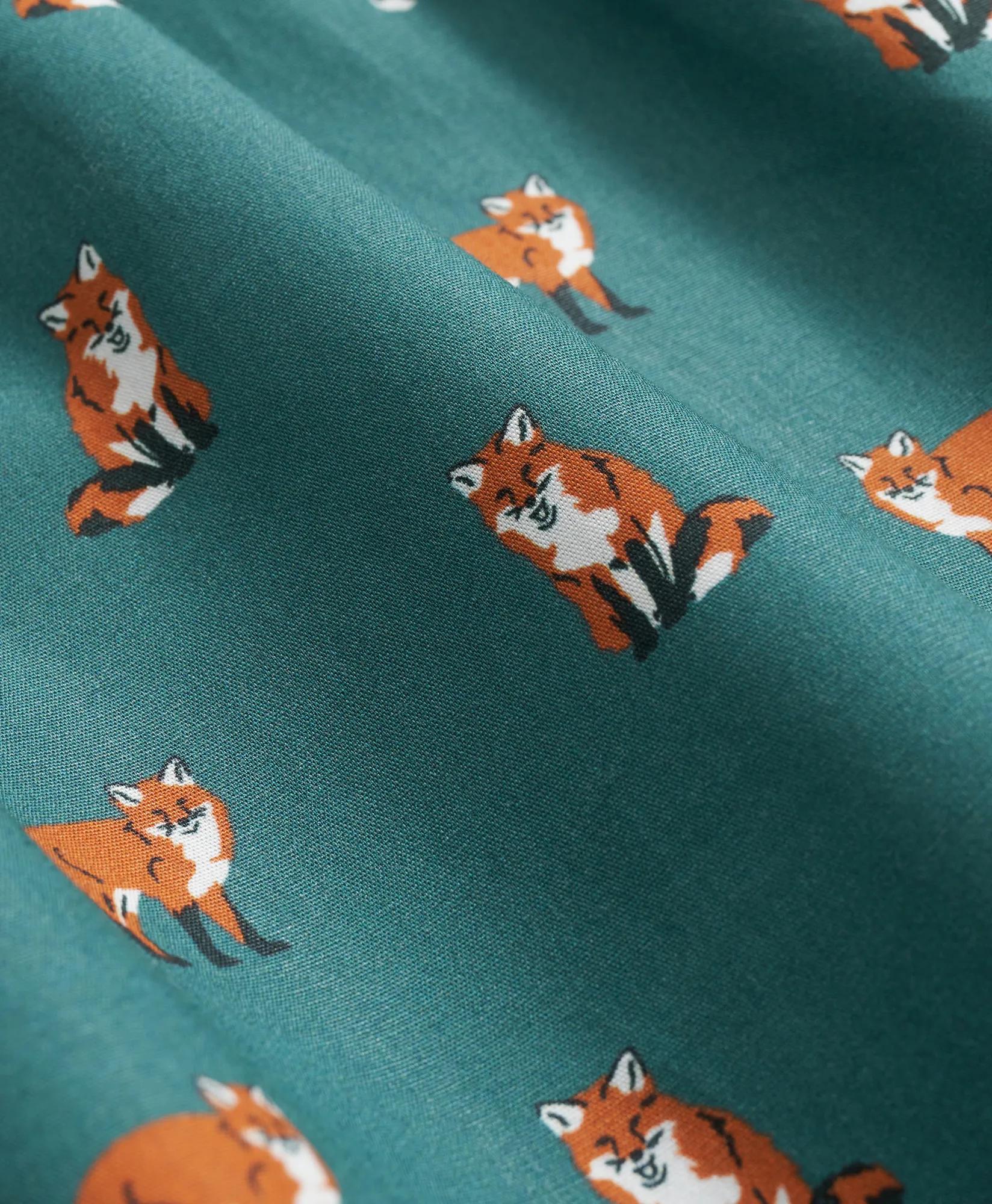 Cotton Broadcloth Fox Motif Boxers