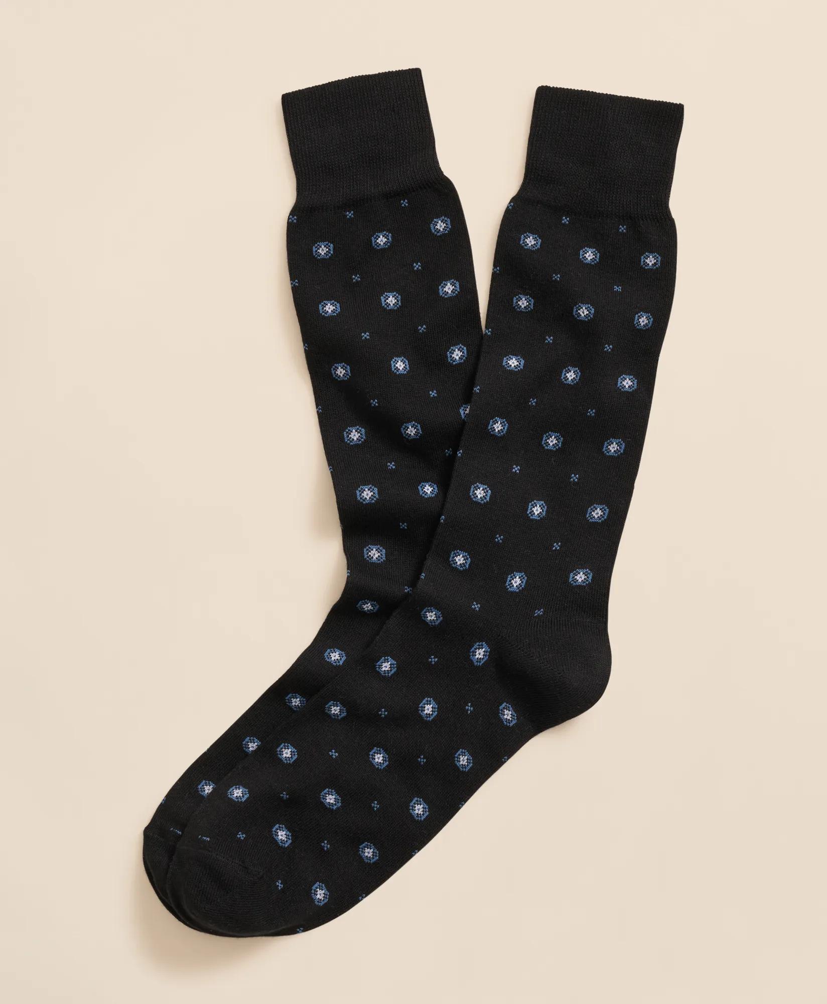 Cotton-Blend Foulard Socks