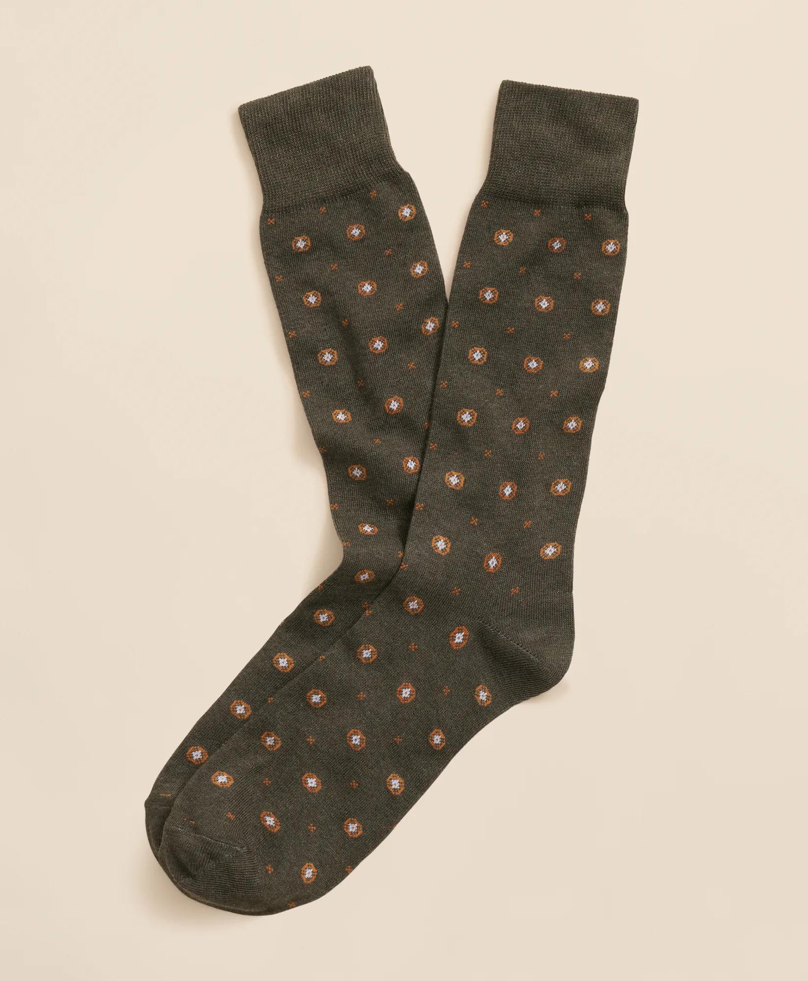 Cotton-Blend Foulard Socks