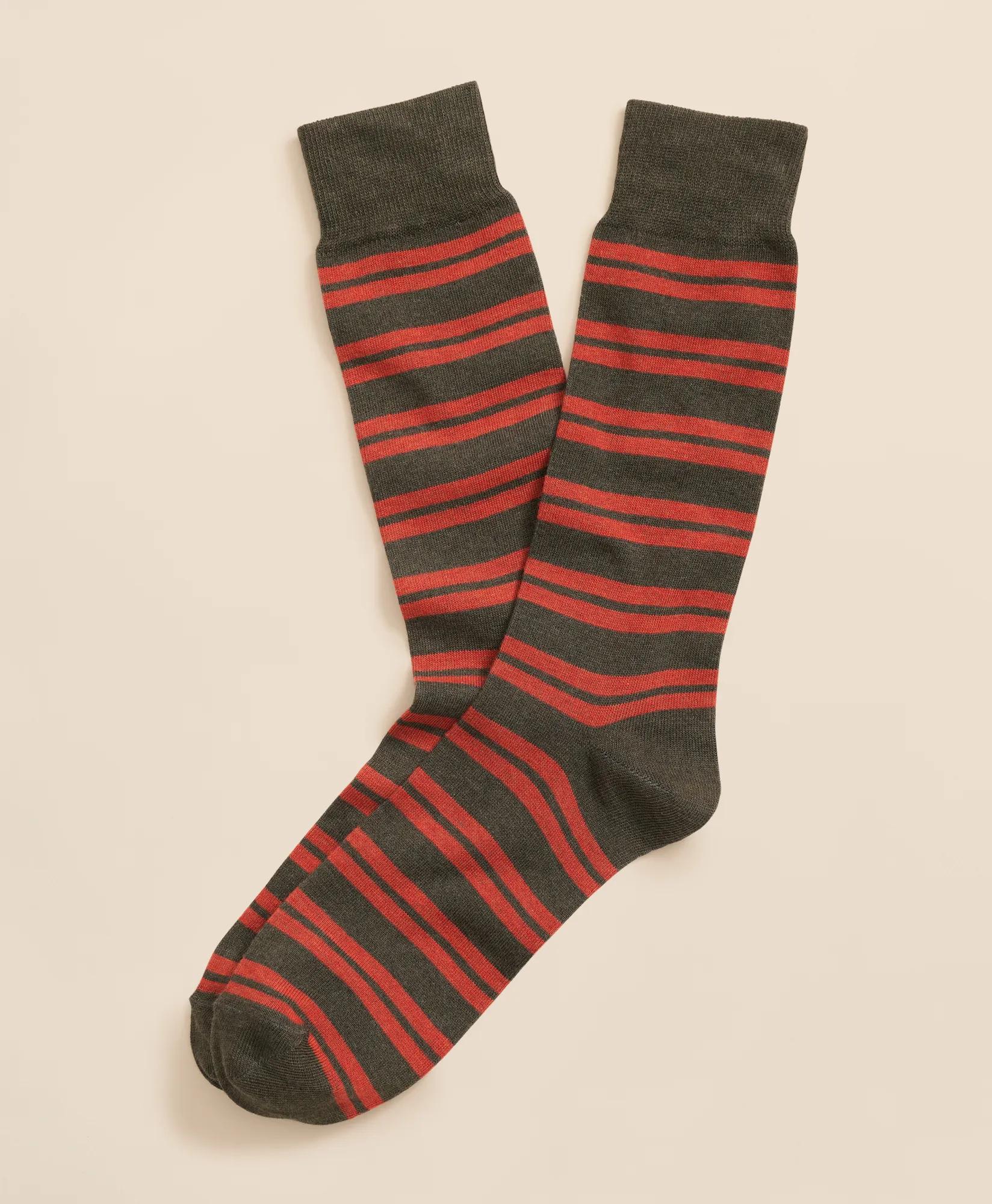Cotton-Blend Double-Striped Socks