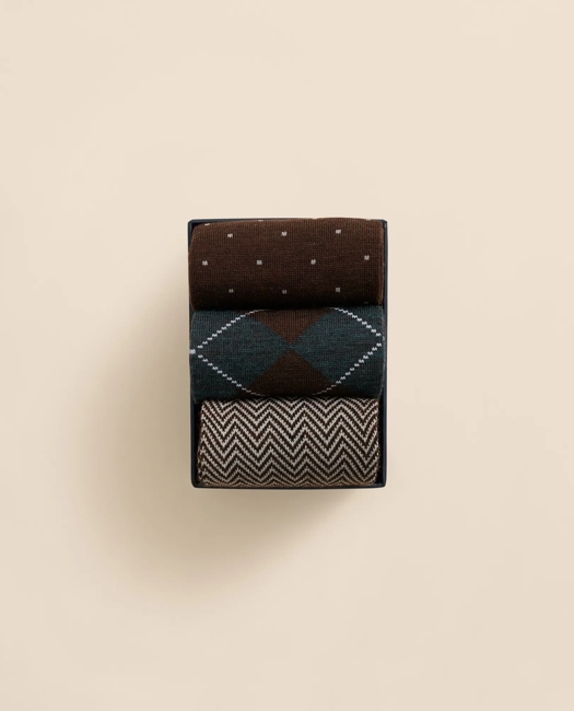 Wool-Blend Socks Patterned Gift Box
