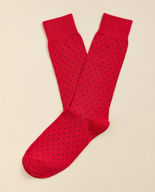 Cotton-Blend Mini-Dot Socks