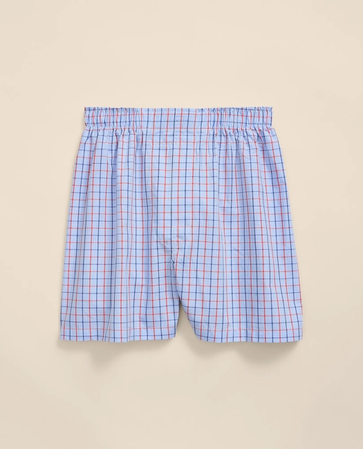 Cotton Broadcloth Check Boxers