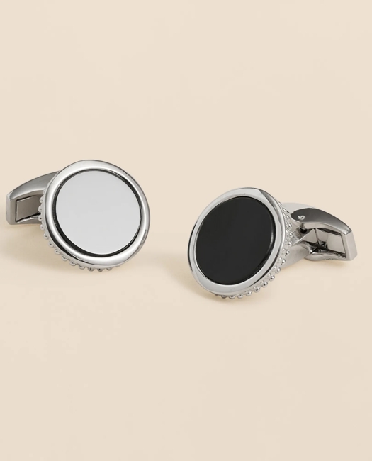 Agate Round Cufflinks Tie
