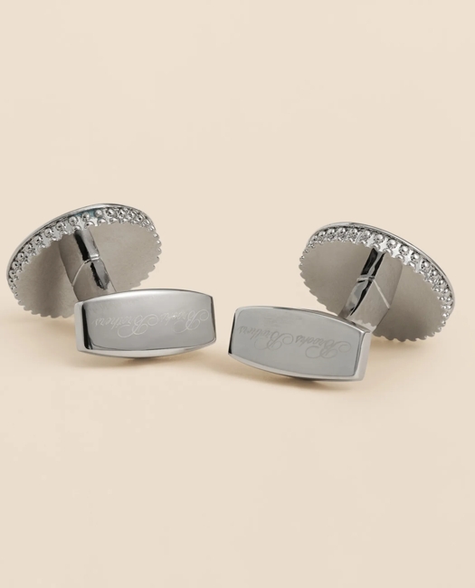 Agate Round Cufflinks Tie