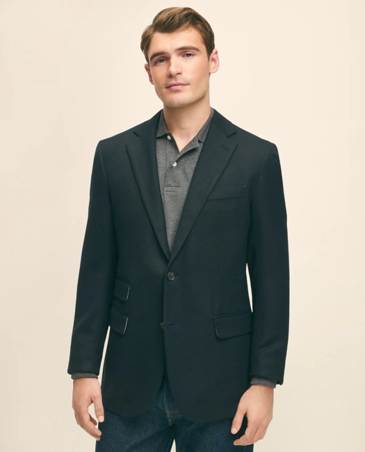 Slim Fit Stretch Wool Hopsack Blazer