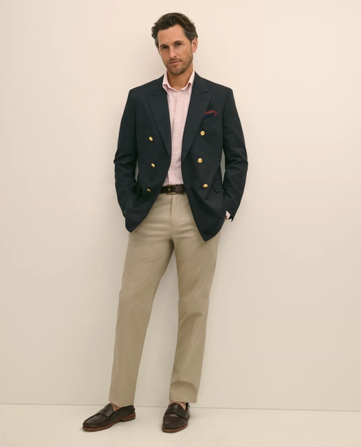 Classic Fit Stretch Wool Double-Breasted 1818 Blazer