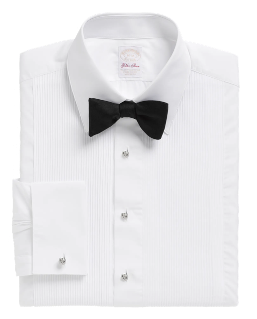 Golden Fleece Madison Fit Swiss Pleat Tennis Collar French Cuff Tuxedo Shirt