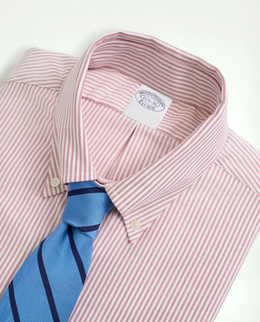 American-Made Oxford Cloth Button-Down Stripe Dress Shirt